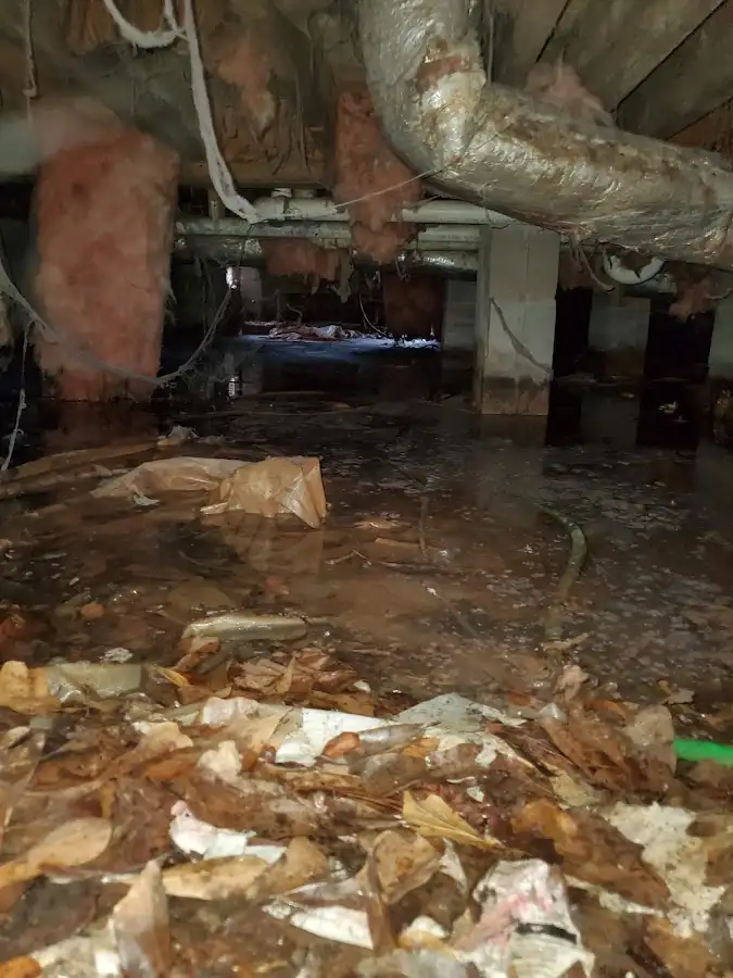Crawl space flood assessment for Commercial Water Damage Restoration in Smithtown